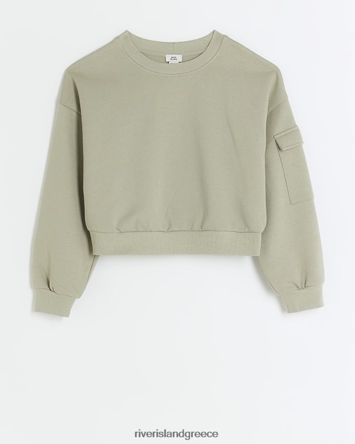 River Island ενδύματα χακί κορίτσια g φούτερ cargo B6N8X3205