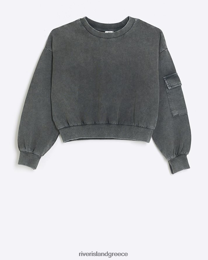River Island ενδύματα γκρί κορίτσια g φούτερ cargo B6N8X3206