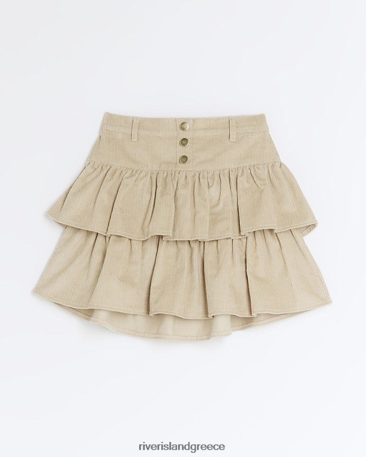 River Island ενδύματα πέτρα κορίτσια g φούστα με στρίφωμα B6N8X6130