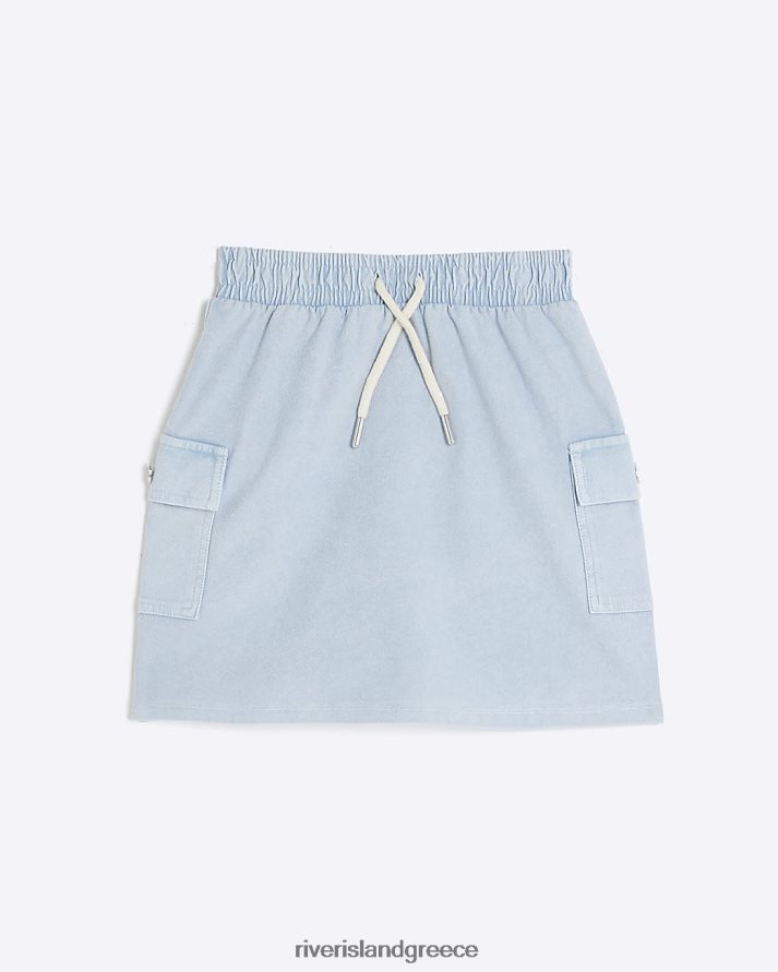 River Island ενδύματα μπλε κορίτσια g cargo pull on skirt B6N8X3247