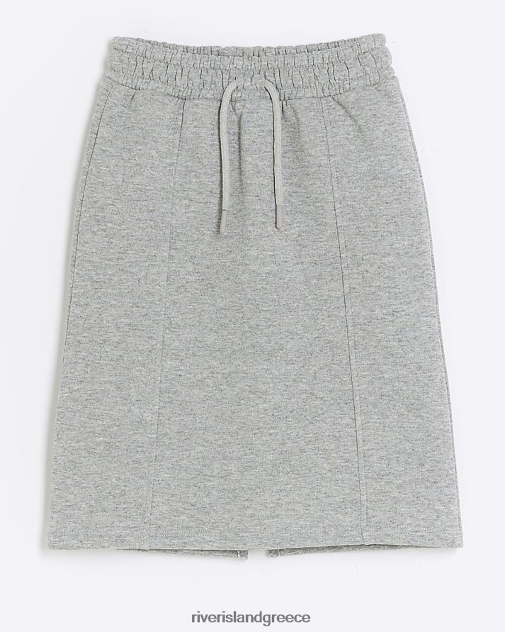 River Island ενδύματα γκρί κορίτσια g pull on jersey midi φούστα B6N8X3270