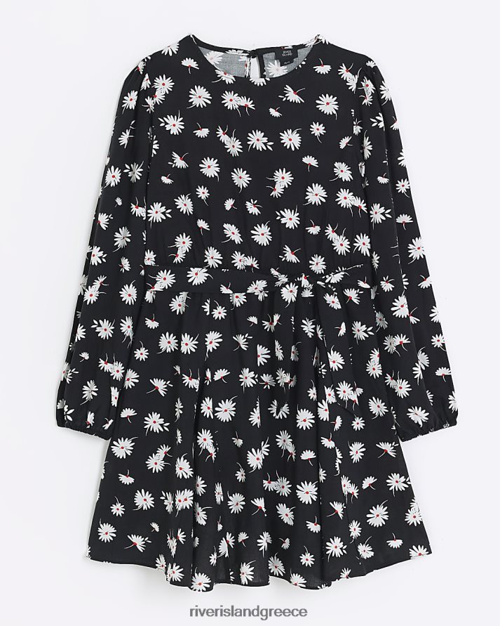 River Island ενδύματα μαύρος κορίτσια g φόρεμα μαργαρίτα B6N8X6080