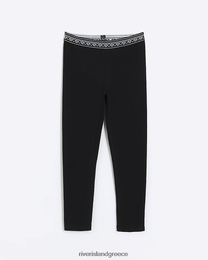 River Island ενδύματα μαύρος κορίτσια g κολάν με ζώνη με καρδιά B6N8X3211