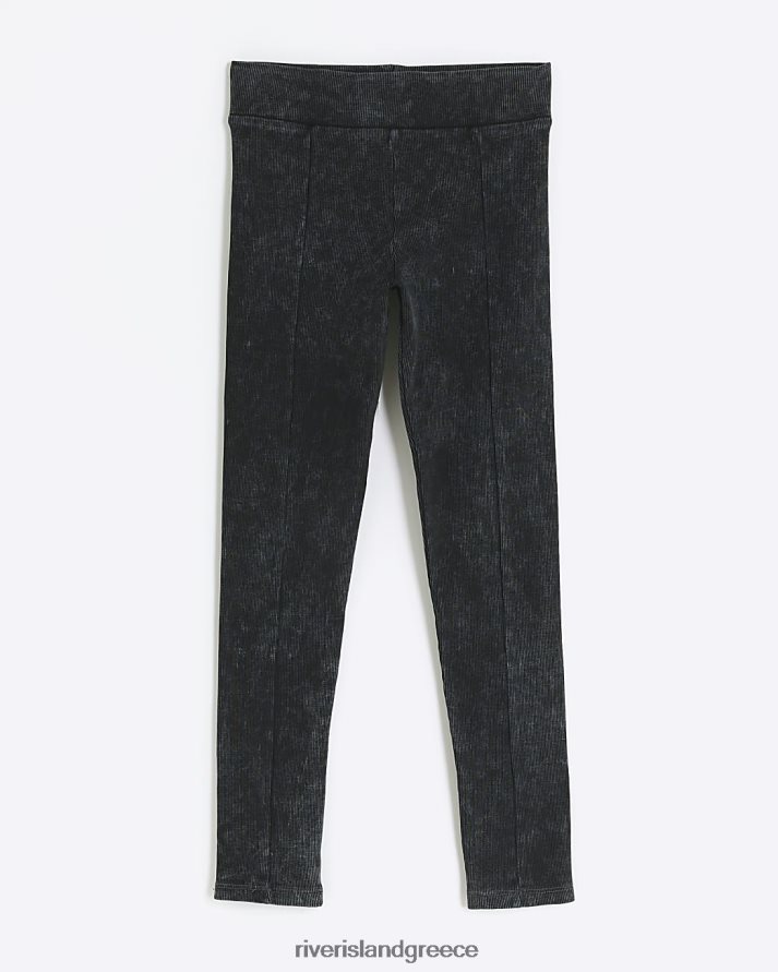 River Island ενδύματα γκρί κορίτσια g κολάν με λεπτομέρεια ραφής ραβδώσεων B6N8X6085