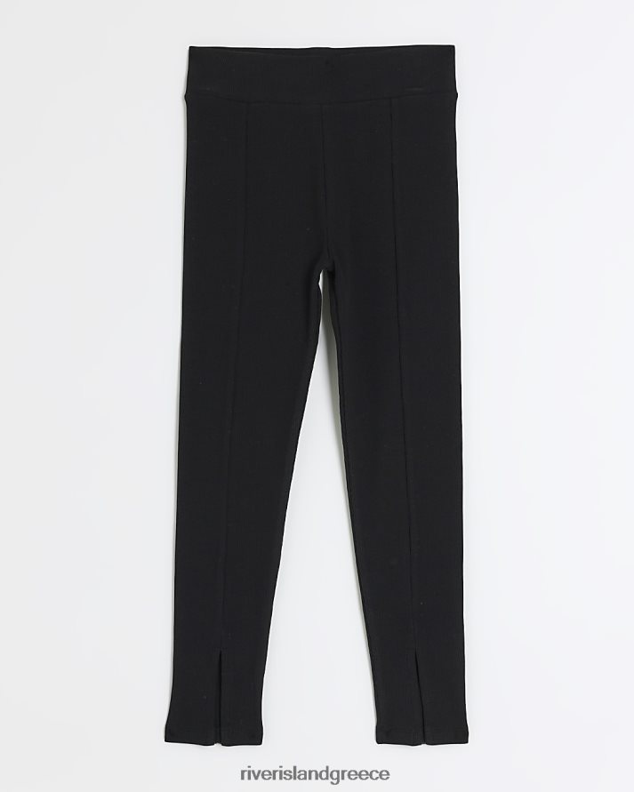 River Island ενδύματα μαύρος κορίτσια g κολάν με σχισμένο στρίφωμα B6N8X6184