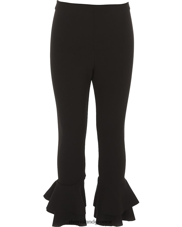 River Island ενδύματα μαύρος κορίτσια g κολάν με βολάν B6N8X6384