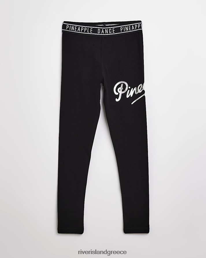 River Island ενδύματα μαύρος κορίτσια g κολάν με λογότυπο ανανά B6N8X6494