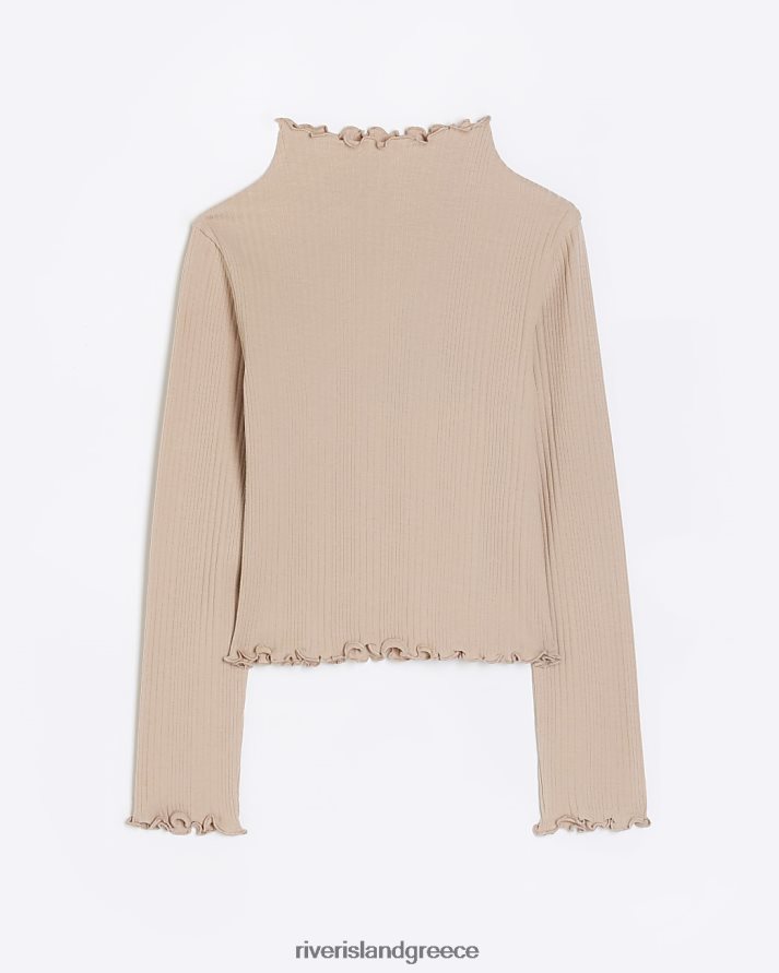 River Island ενδύματα ροζ κορίτσια g μακρυμάνικο στρίφωμα μαρουλιού B6N8X3361