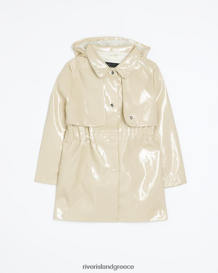 River Island ενδύματα μπεζ κορίτσια ζ τζάκετ καμπαρντ με κουκούλα B6N8X6253