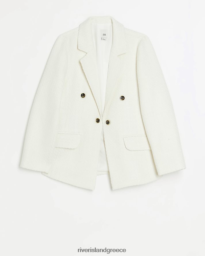 River Island ενδύματα άσπρο κορίτσια g boucle blazer B6N8X6238