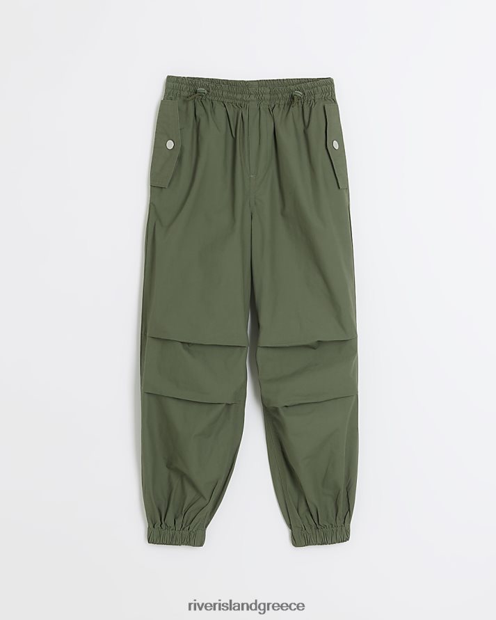 River Island ενδύματα χακί κορίτσια ζ τραβήξτε το αλεξίπτωτο cargo παντελόνι B6N8X3284