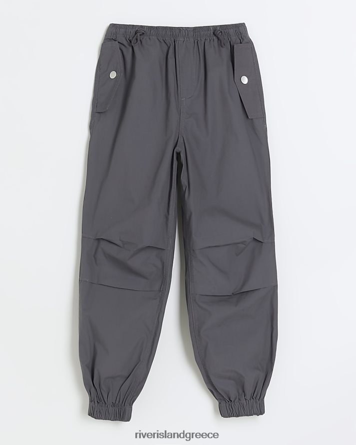 River Island ενδύματα γκρί κορίτσια g αλεξίπτωτο cargo παντελόνι B6N8X3283