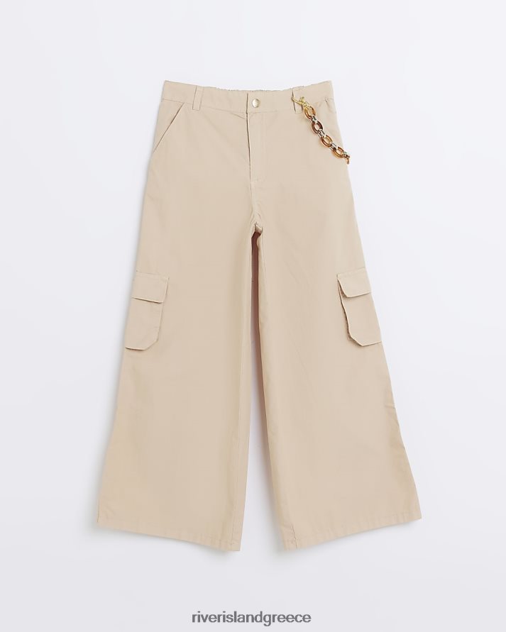 River Island ενδύματα μπεζ κορίτσια g φαρδύ παντελόνι cargo B6N8X3368