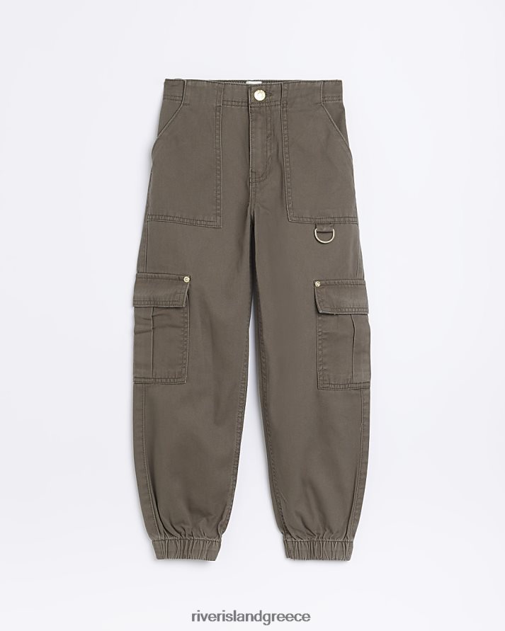 River Island ενδύματα χακί κορίτσια g παντελόνι τσέπης cargo B6N8X3401