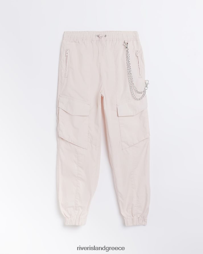River Island ενδύματα ροζ κορίτσια g chain cargo παντελόνι B6N8X3233