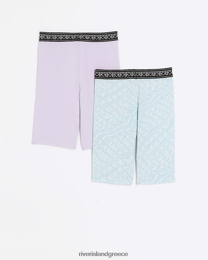 River Island ενδύματα ροζ/μπλε κορίτσια g σορτς amour cycle 2 συσκευασιών B6N8X6211