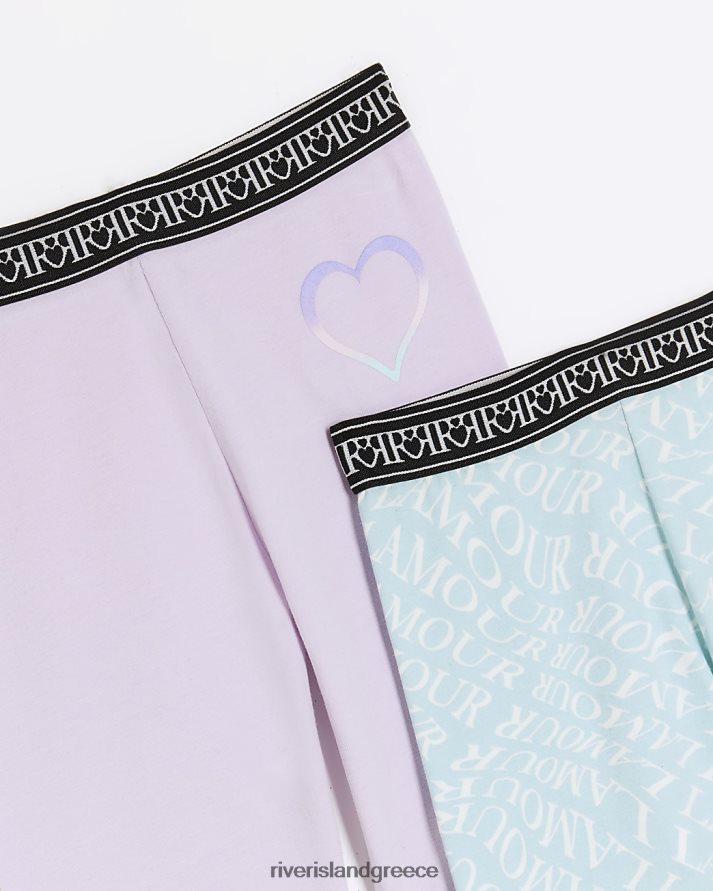 River Island ενδύματα ροζ/μπλε κορίτσια g σορτς amour cycle 2 συσκευασιών B6N8X6211