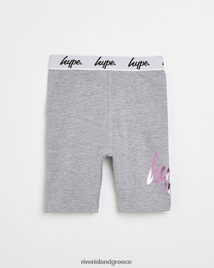 River Island ενδύματα γκρί κορίτσια g hype ποδηλατικά σορτς B6N8X6518