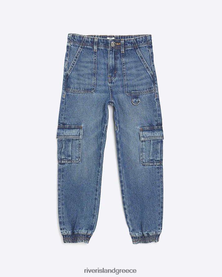 River Island ενδύματα μπλε κορίτσια g cargo τζιν τζόγκερ B6N8X6219