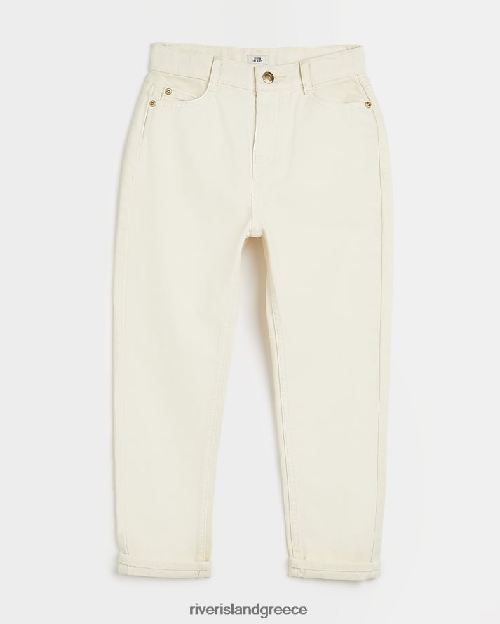 River Island ενδύματα εκρού κορίτσια g μαμά τζιν B6N8X3330