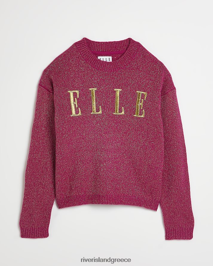 River Island ενδύματα ροζ κορίτσια g elle jumper B6N8X6485