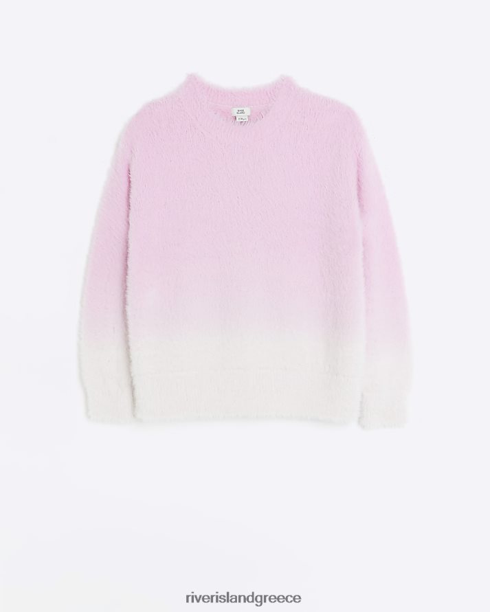 River Island ενδύματα ροζ κορίτσια g ombre fluffy jumper B6N8X6235