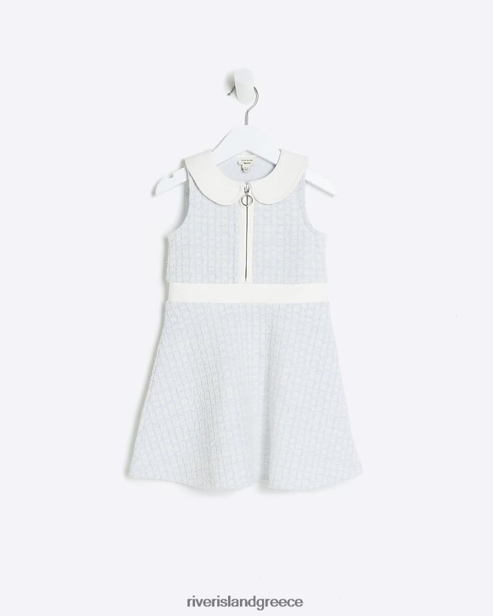 River Island ενδύματα μπλε κορίτσια Φόρεμα πουκάμισο από βαρέλι mg B6N8X6543