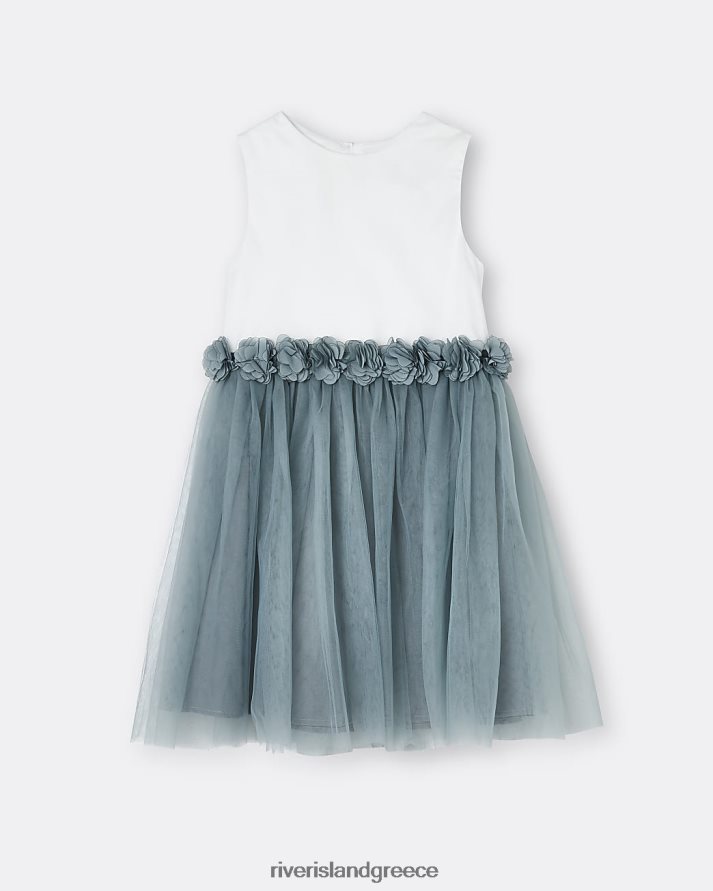 River Island ενδύματα γκρί κορίτσια mg chi chi floral φόρεμα B6N8X6723