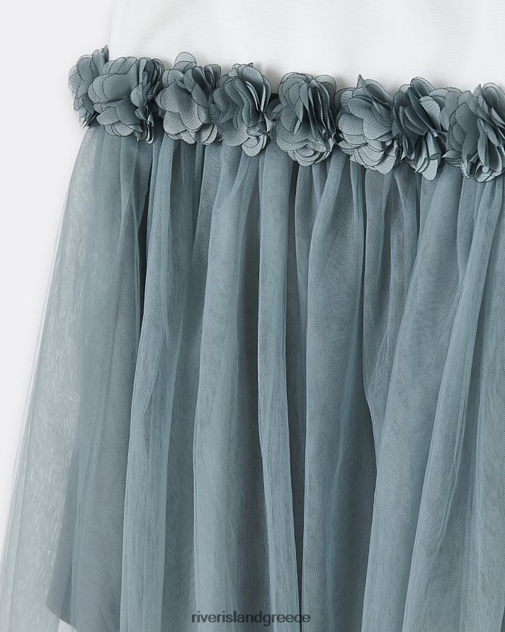 River Island ενδύματα γκρί κορίτσια mg chi chi floral φόρεμα B6N8X6723