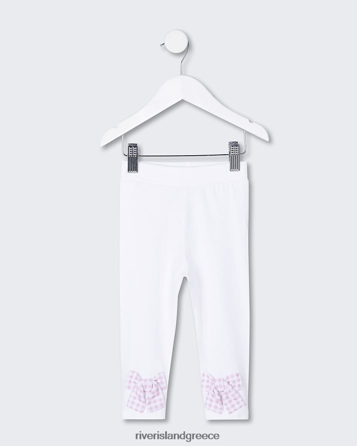 River Island ενδύματα άσπρο κορίτσια mg φιόγκο κολάν B6N8X3561