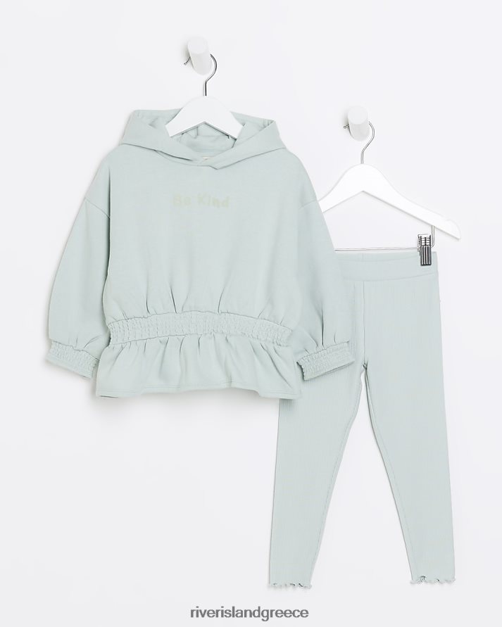 River Island ενδύματα χακί κορίτσια Σετ με κουκούλα και κολάν mg B6N8X6649