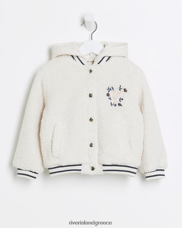 River Island ενδύματα εκρού κορίτσια mg borg bomber jacket B6N8X6611