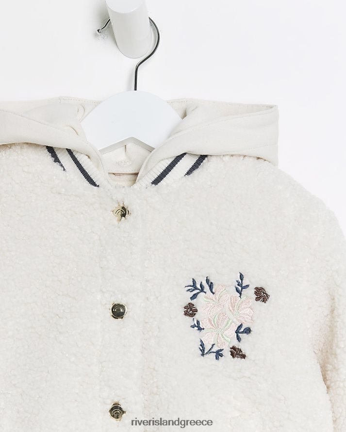 River Island ενδύματα εκρού κορίτσια mg borg bomber jacket B6N8X6611