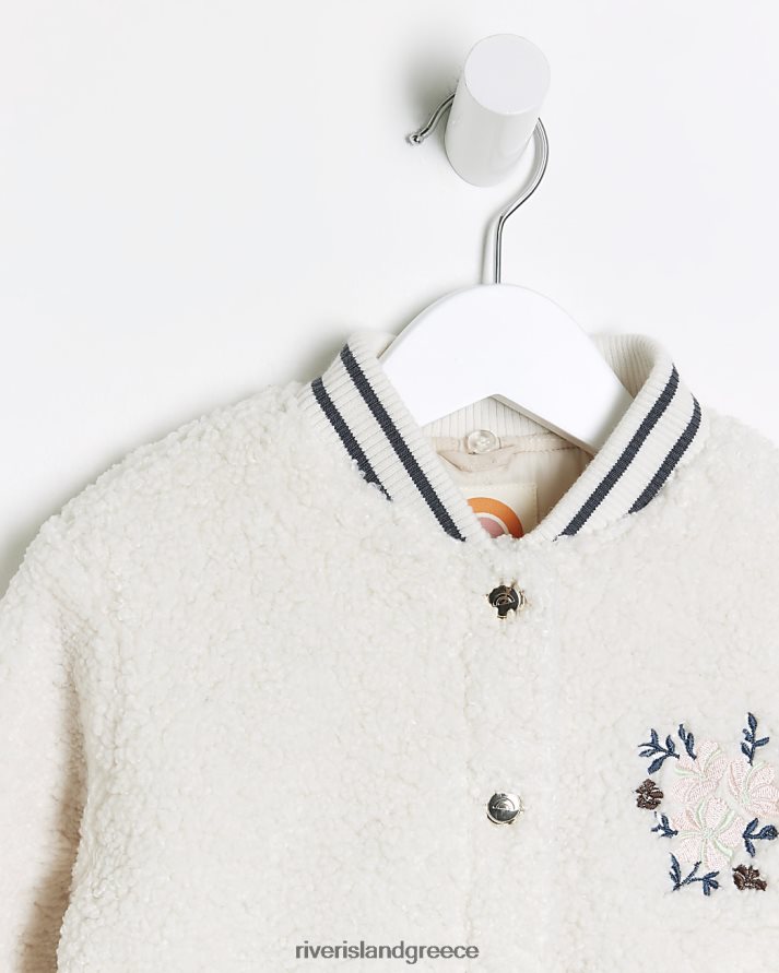 River Island ενδύματα εκρού κορίτσια mg borg bomber jacket B6N8X6611