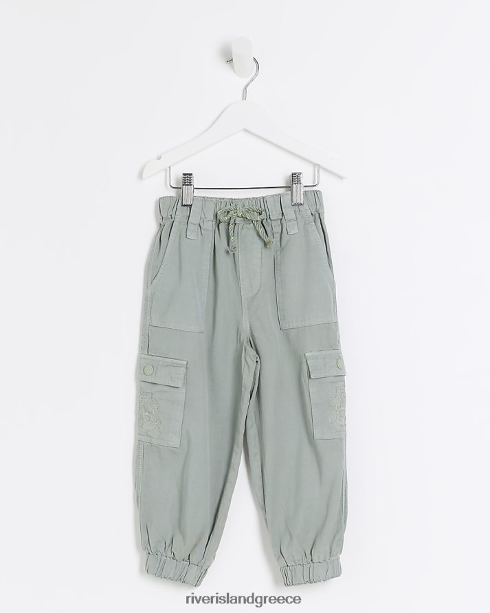 River Island ενδύματα πράσινος κορίτσια mg lyocell cargo παντελόνι B6N8X6598