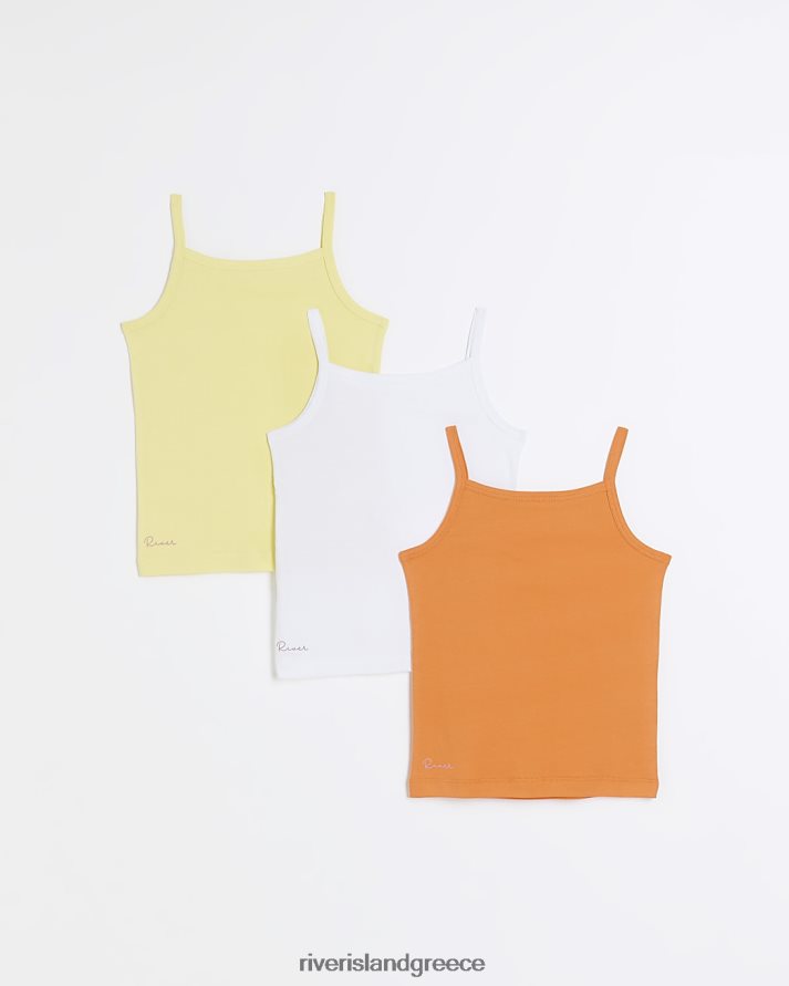 River Island ενδύματα κίτρινος κορίτσια γιλέκα mg 3 συσκευασία B6N8X3610