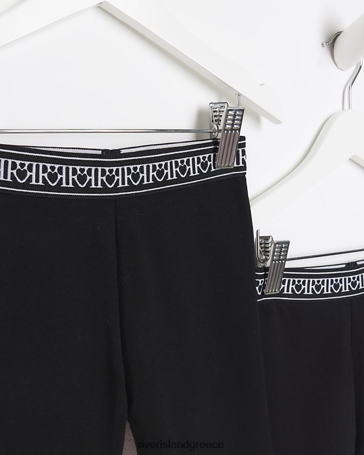 River Island ενδύματα μαύρος κορίτσια mg ri ποδηλατικό σορτς 5 συσκευασία B6N8X6650