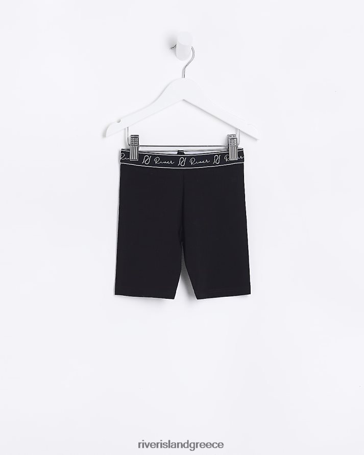 River Island ενδύματα μαύρος κορίτσια mg ri ποδηλατικό σορτς B6N8X6648