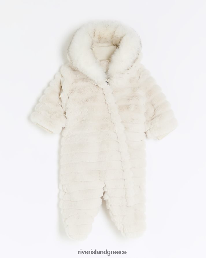 River Island ενδύματα κρέμα κορίτσια bg καρότσι από ψεύτικη γούνα όλα σε ένα B6N8X6615