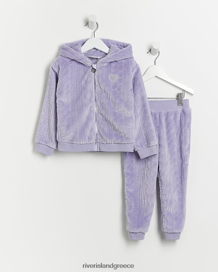 River Island ενδύματα μωβ κορίτσια mg σετ μαλακών καλωδιακών σαλονιών B6N8X6676