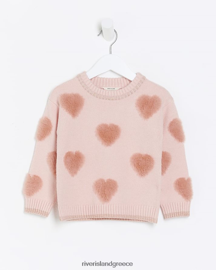 River Island ενδύματα ροζ κορίτσια mg χνούδι άλτης καρδιάς B6N8X6596
