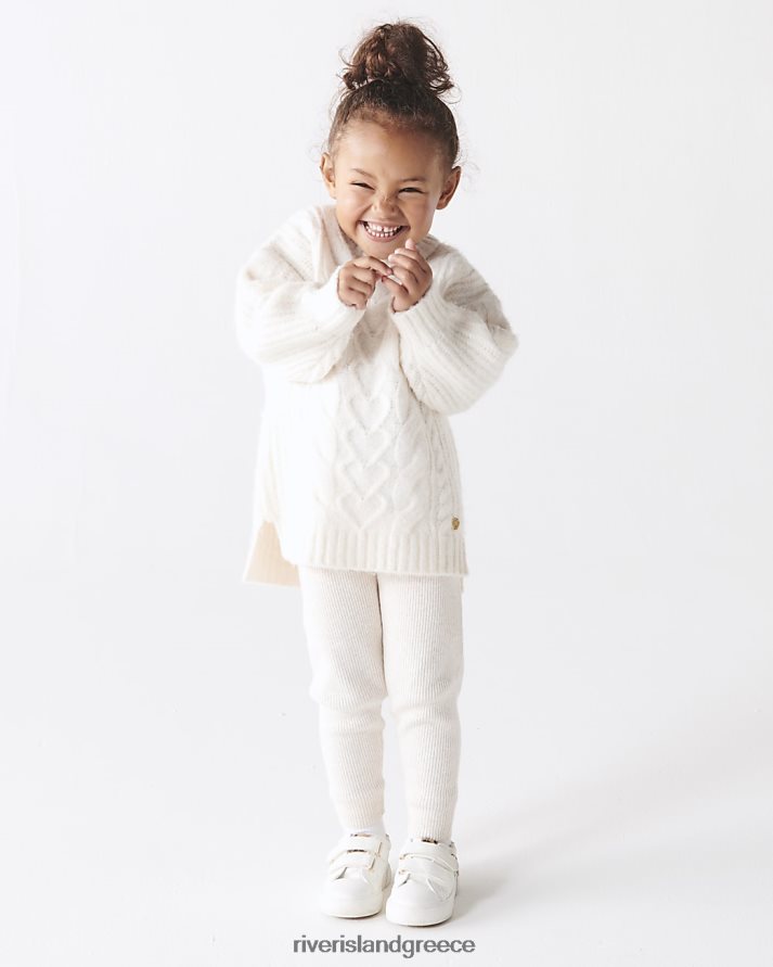 River Island ενδύματα μπεζ κορίτσια mg πλεκτό καλώδιο άλτης B6N8X6607