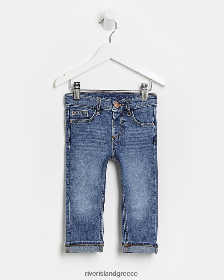 River Island ενδύματα μπλε κορίτσια mg amelie slim turn up τζιν B6N8X6716