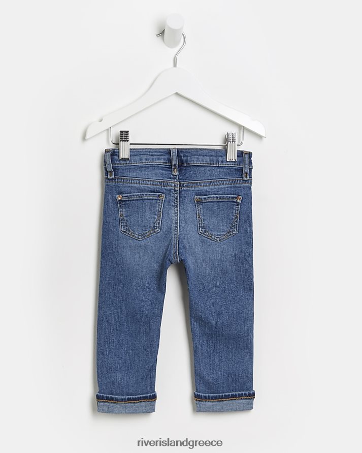 River Island ενδύματα μπλε κορίτσια mg amelie slim turn up τζιν B6N8X6716