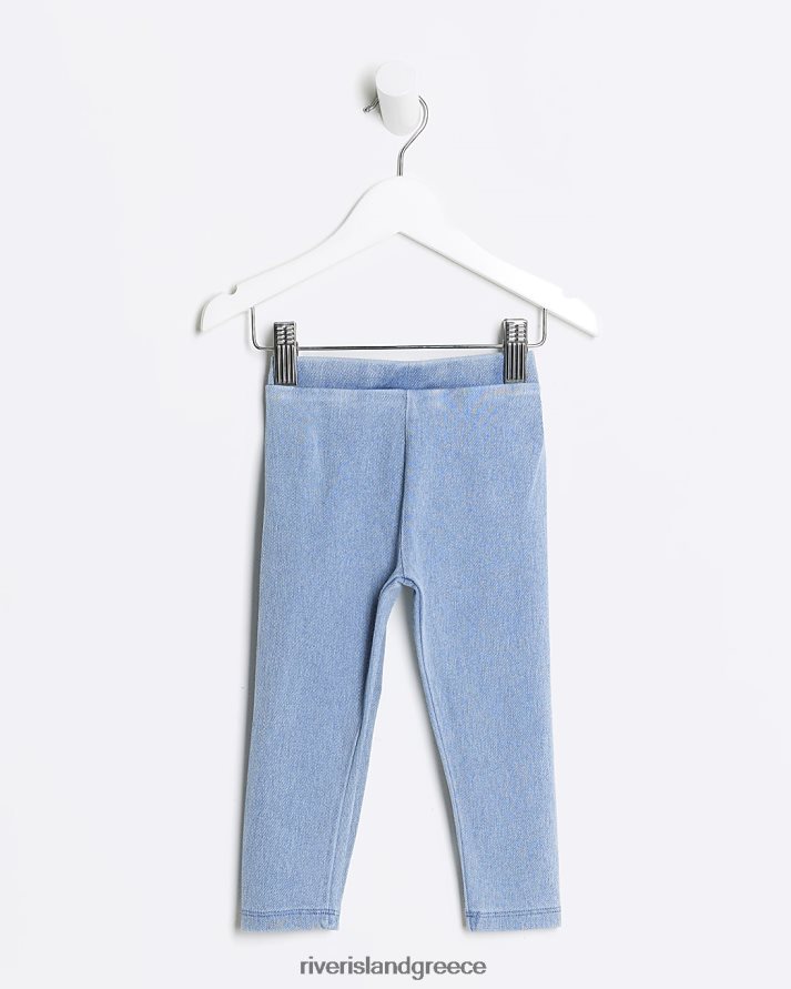River Island ενδύματα μπλε κορίτσια mg με λεπτομέρεια φιόγκου jeggings B6N8X6644