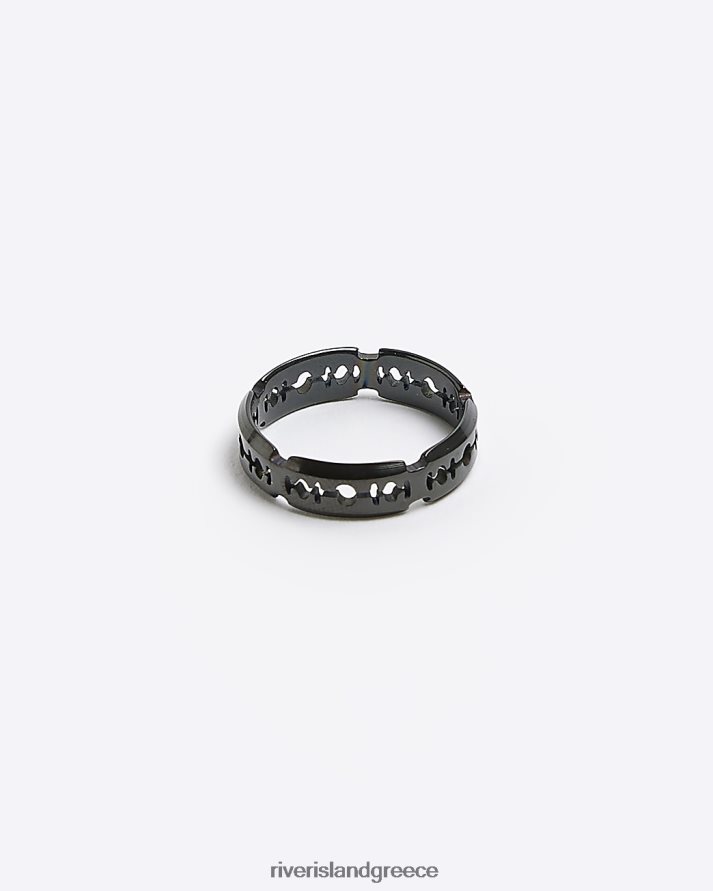 River Island αξεσουάρ γκρί άνδρες ατσάλινος δακτύλιος B6N8X5540