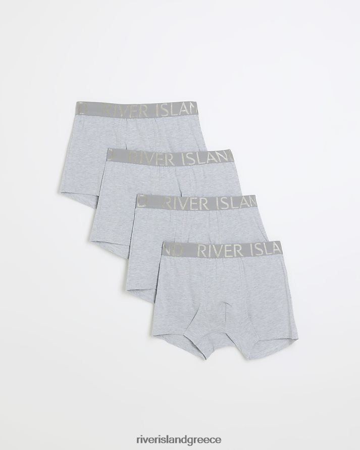 River Island αξεσουάρ γκρί άνδρες πολυσυσκευασία κανονικής εφαρμογής 4 μπαούλων B6N8X2675