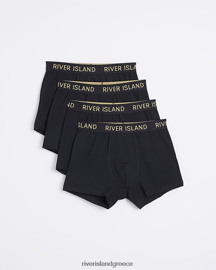 River Island αξεσουάρ μαύρος άνδρες πολυσυσκευασία με 4 κορμούς ρι B6N8X3092