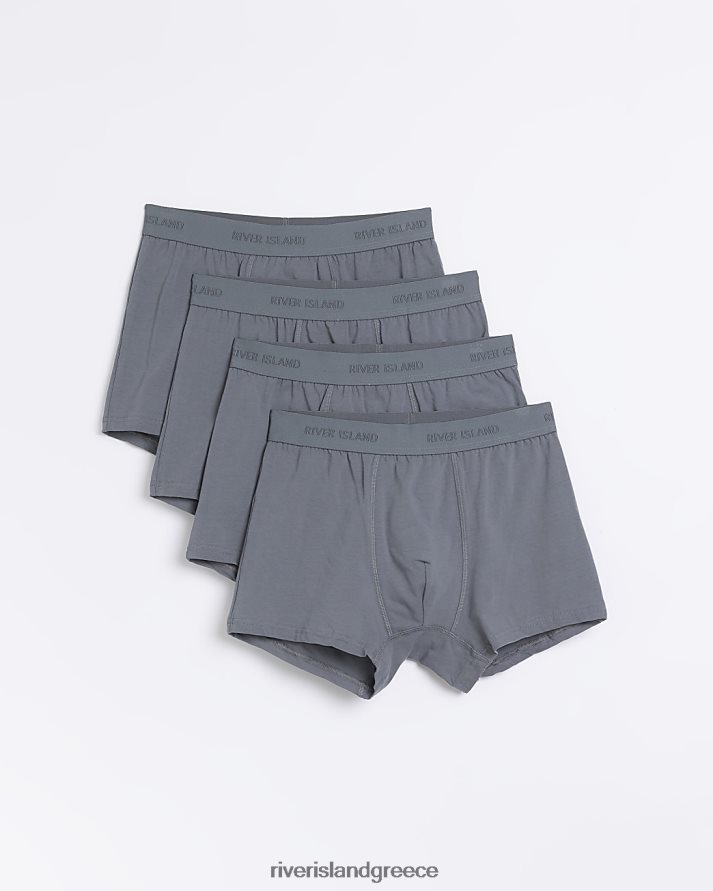 River Island αξεσουάρ γκρί άνδρες πολυσυσκευασία με 4 κορμούς ρι B6N8X3096