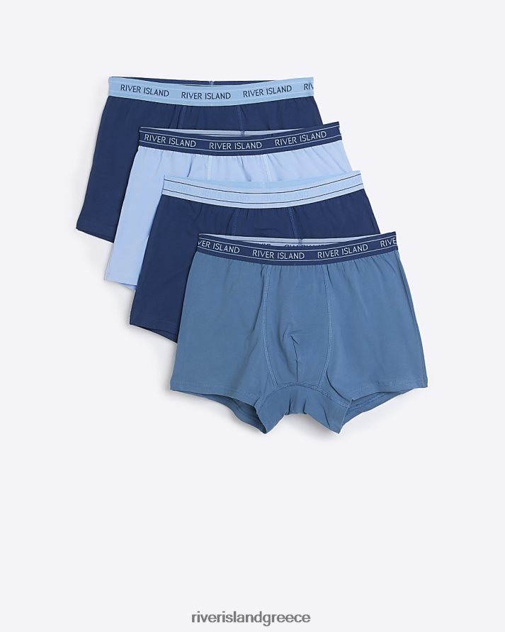 River Island αξεσουάρ μπλε άνδρες πολυσυσκευασία 4 μπόξερ ri B6N8X3093